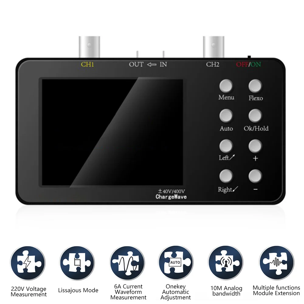 SCO2 Dual Channel Digital AUTO Oscilloscope PWM 50M 10Mhz Sampling Rate 2.5KSa/S Analog Bandwidth for Electronic Repair Tools 2