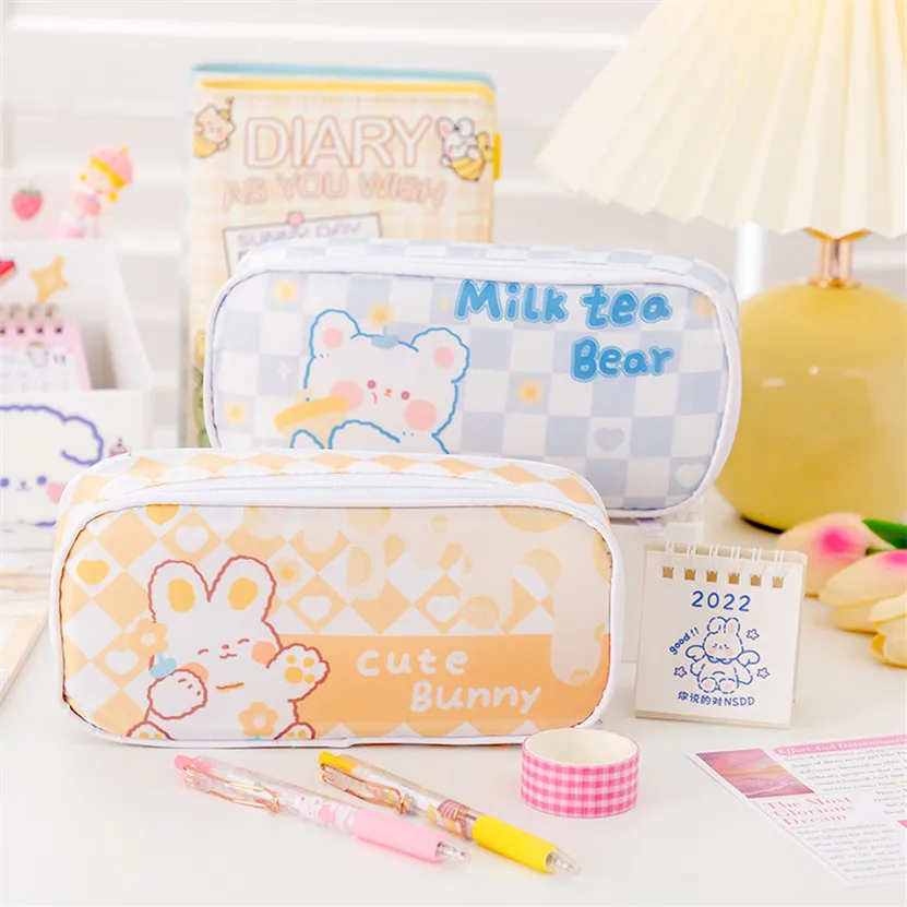 Pencil Case Lapiceras Estuche Escolar Rabbit Pencil Box Cute Pouch Pen Case  Japanese School Stationery Aesthetic Kawai Kalemlik - Pencil Cases -  AliExpress