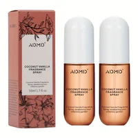 Lot de 2 sprays de parfum de noix de coco – Désodorisant pour cheveux et corps à double usage avec arôme longue durée, spray parfumé compact et prêt pour les voyages 1