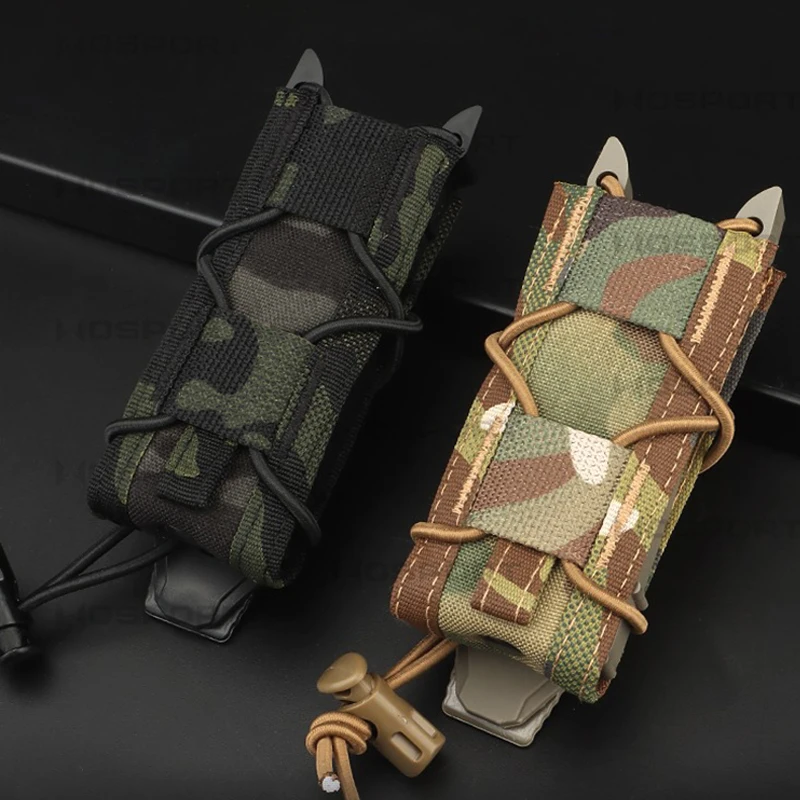 

Tactical Single Magazine Pouch Pistol 9mm Mag Pouch Outdoor Multi-functional MOLLE Attachment Tools Bag Flashlight Knife Holder