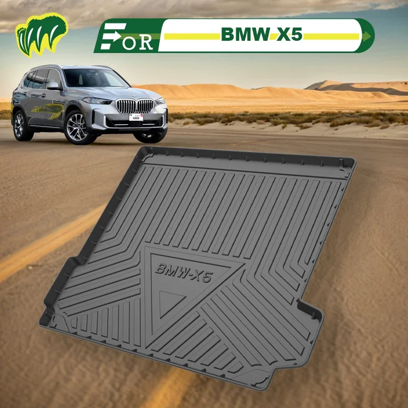 

Подходящий под заказ коврик для багажника автомобиля для BMW X5 2008-2022 всесезонный коврик для груза 3D форменный лазерный измеритель подкладки для багажника