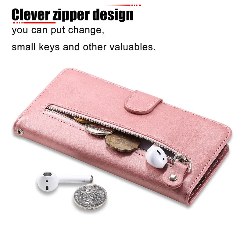 Flip Magnetic Leather Case on For Samsung Galaxy A13 LTE A23 4G A33 A53 A73 5G SM-A137 Zipper Card Slot Wallet Phone Bag Cover leather wallet case leather case phone case leather phone case