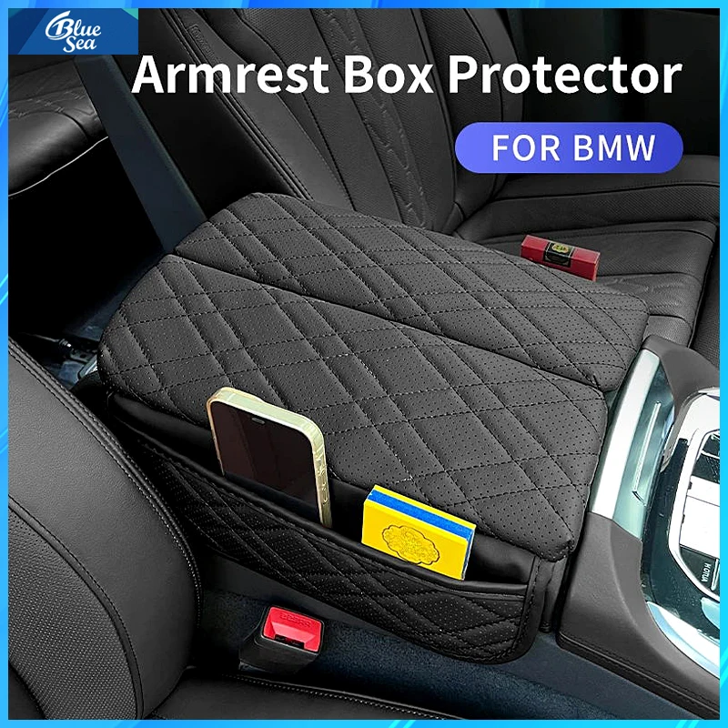 Car Armrest Cushion Cover Center Console Armrest Protector Pad For BMW F10 G11 X5 G05 X6 X7 G07 5 Series G30 G32 6GT Accessories