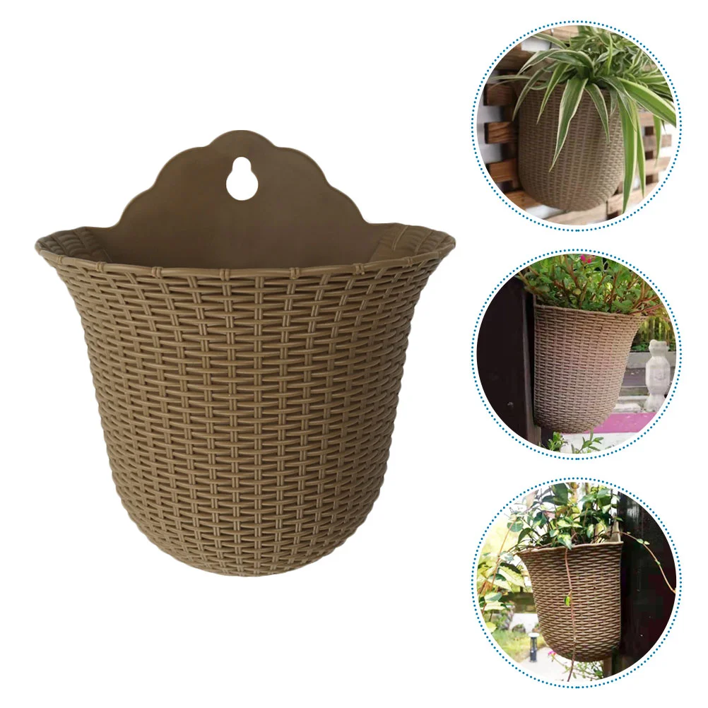 

Creative Wall Hanging Flower Pot Plant Container Fake Potted Planter Plastic Indoor