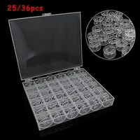 Sewing Machine Bobbins Spools Plastic Sewing Machine Axis Box 25PCS Transparent Bobbins For Household Sewing Machine Storage Box