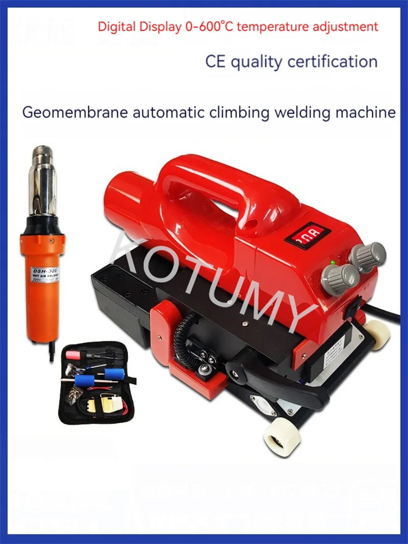 KOTUMY 1100W 지오멤브레인 용접기 핫 웨지 용접기 HDPE 시트 플라스틱 연못 라이너 용접기 PVC 수리 용접기