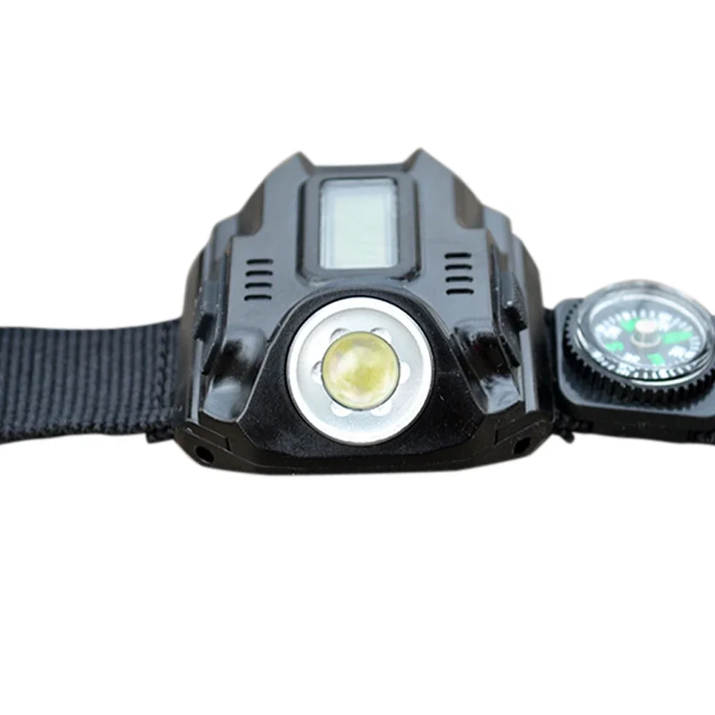 LED Tactical Display Rechargeable Wrist Watch Flashlight Torch 1-2PCS