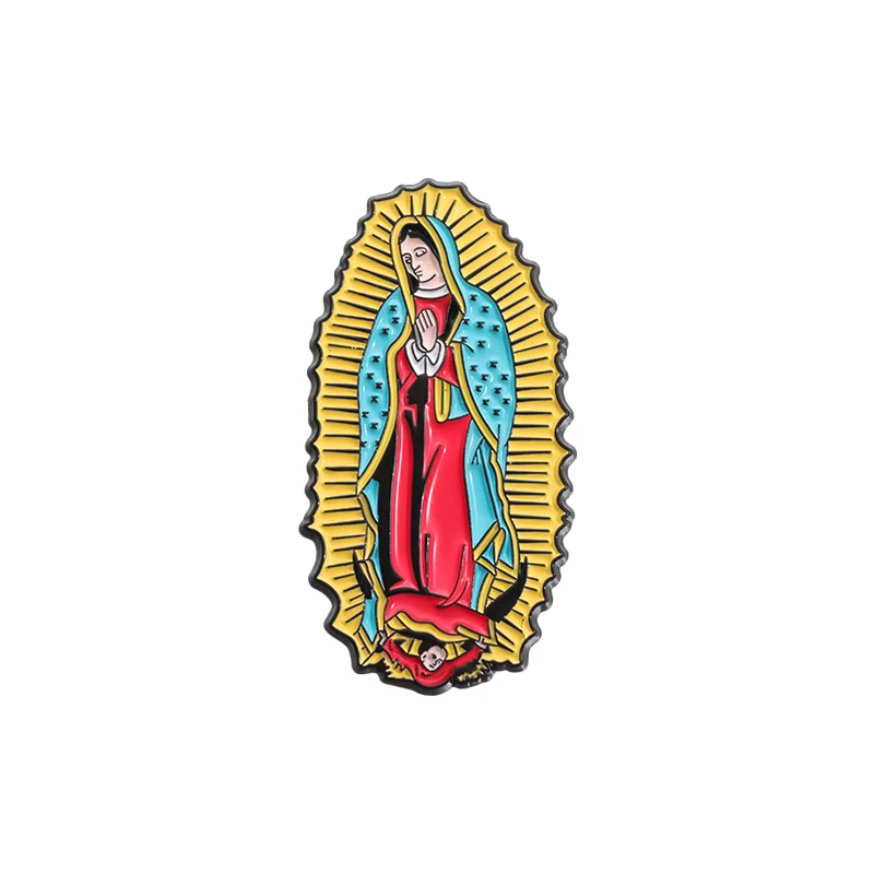 Vintage Mexican-Inspired Enamel Pin - Stylish Retro Jewelry Accessory