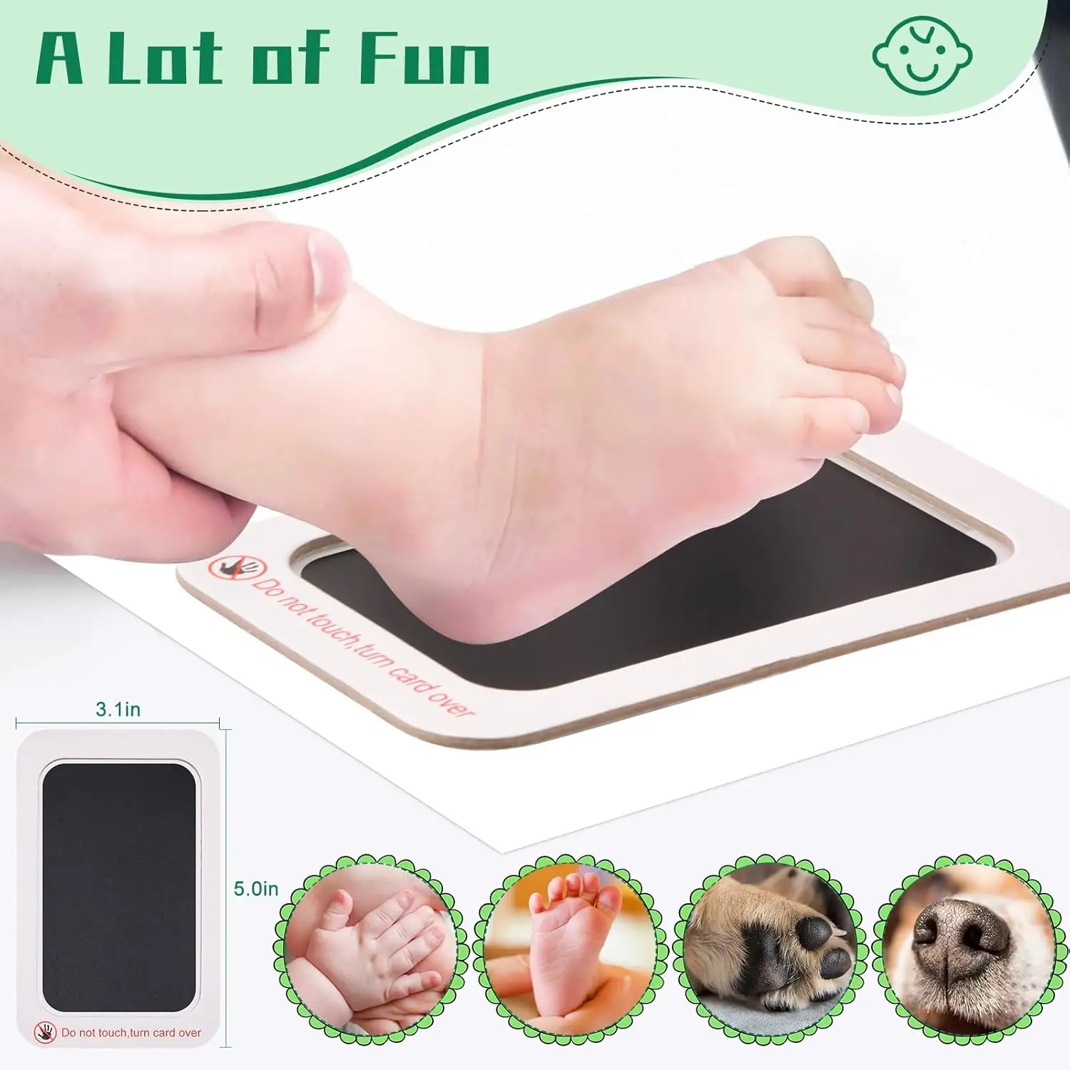 Hand and Footprint Kit Pet Footprint Pads Baby Hand and Footprints Clean Touch Baby Hand and Footprint Kit Dog Paw Print Kit with 2 Art Cards