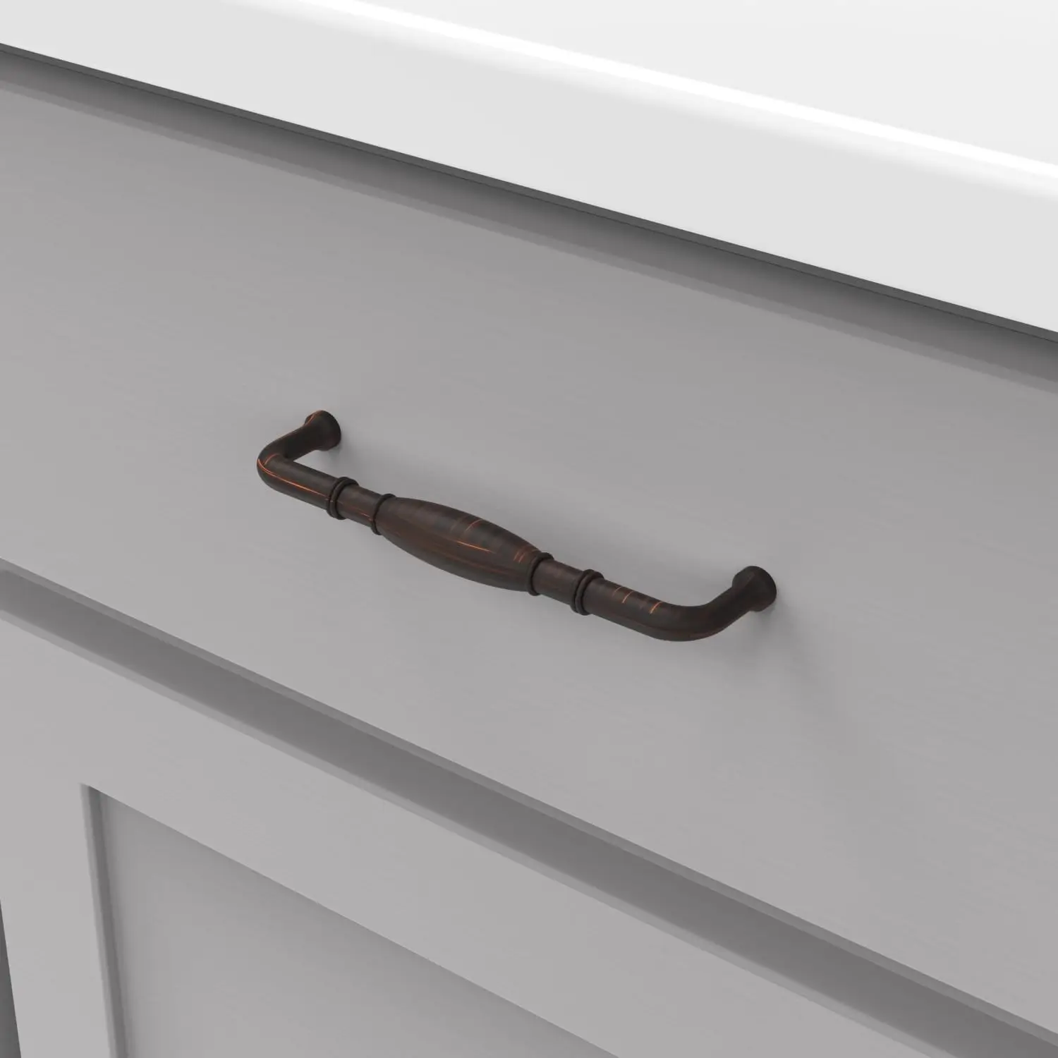 Luxury Cabinet Handles, Hardware for Doors & Dresser Drawers, 5-1/16 Inch (128mm) Hole Center