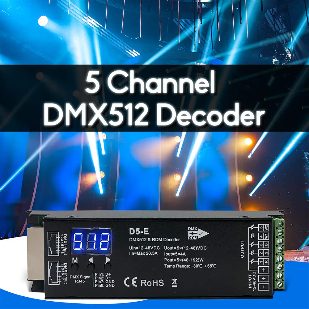 5-канальный декодер DMX512