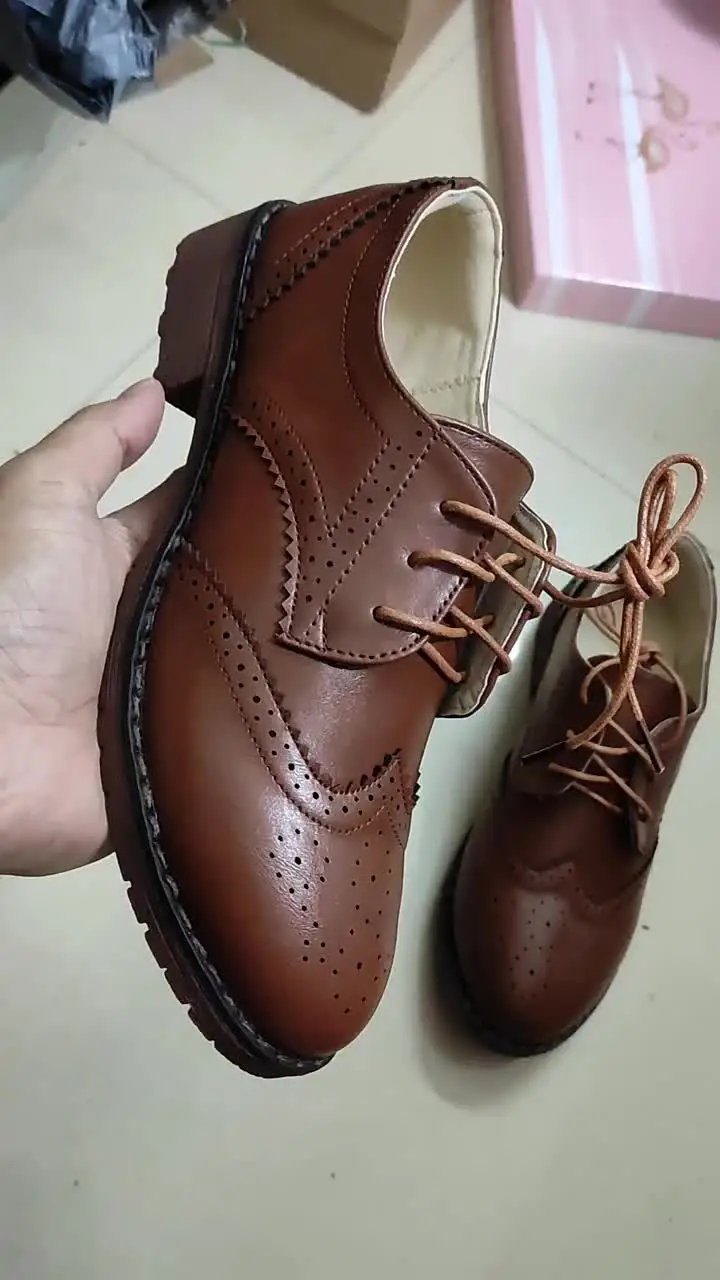 2023 oxford shoes women lace up shoes pointed toe casual fashion ladies  business dress shoes brown high heels women - AliExpress 322