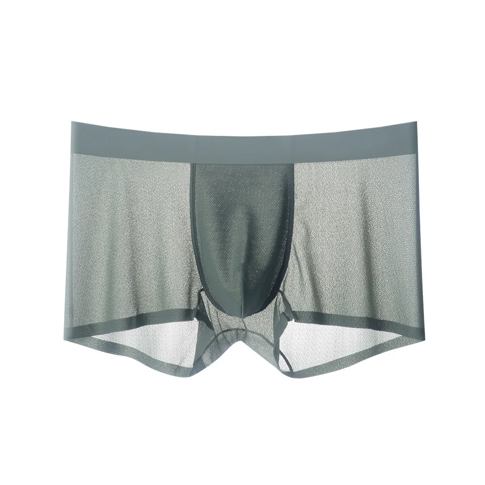 Men's Underwear Ice Silk Summer Ultra Thin Honeycomb Mesh Quick Drying Underwear Ice Feel Antibacterial Flat Corner Underwear