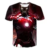 MARVEL  Iron Man T Shirt For Kids Hot Sale  3D Avengers Printed Short Sleeve Round Collar Cartoon Baby Boys Clothes Tshirt 5