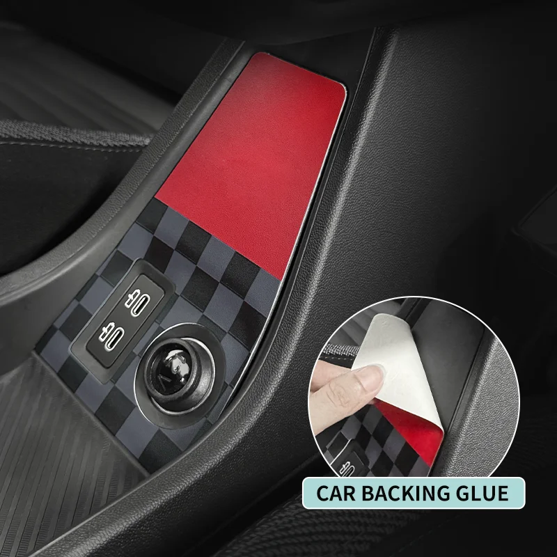 미니 쿠퍼 S JCW F65 F66 F67 2025 PU 가죽 시거잭 패널 자동차 액세서리용 차량 충전 패널 장식 스티커