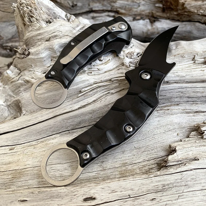 Nóż Karambit składany nóż z pierścieniem na palec scyzoryk kieszonkowy nóż rybacki polowania na kemping survivalowy nóż