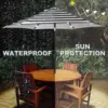 7.5 ft Solar Umbrella, 18 LED Lighted Patio Umbrella, Table Market Umbrella 4