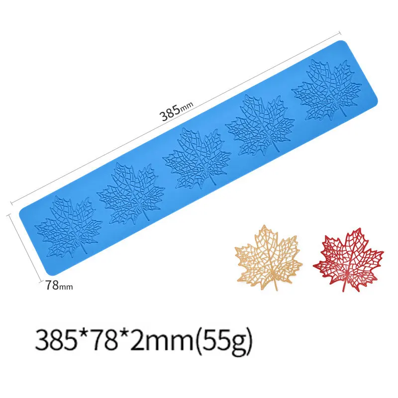 Leaf Lace Silicone Mold Set for Creative Baking and Chocolate Crafting