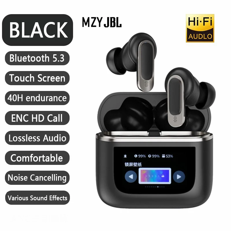 

MZYJBL Tour Pro 2 True Wireless Bluetooth Headphone Adaptive Noise Cancelling Earbud Touch Screen Earphones High for JBL