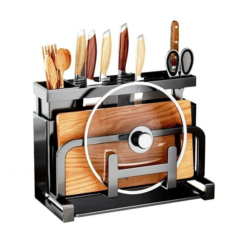 Kitchen Knife Rack Storage Rack for Kitchen Knives Chopsticks Cutting Boards Pot Lids Multifunctional Knives