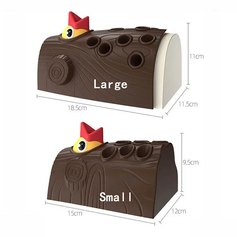 Woodpecker 몬테소리 마그네틱 벌레 잡기 게임 버그, 어린이 작은 새 먹이 주기 장난감, 조기 교육 가족 장난감