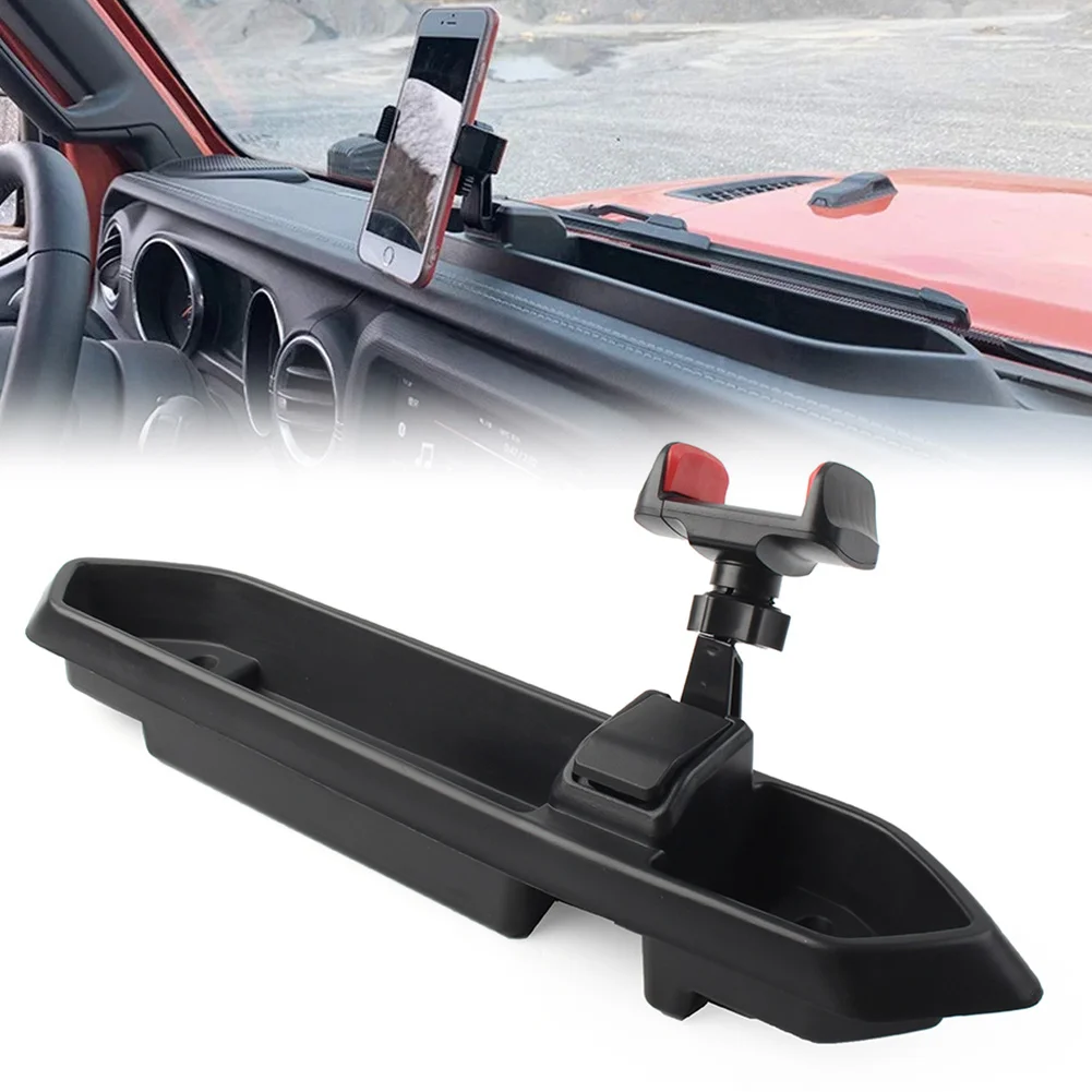 

Автомобильный держатель для телефона с ящиком для хранения, аксессуары для Jeep Wrangler JL 2018 2019 2020 2021 2022 2023