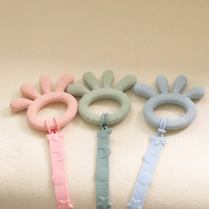 Baby Silicone Teethers Cartoon Octopus Silicone Teeth Grinding Stick Toy Newborn pacifier Children's Growth Gift silicone teether