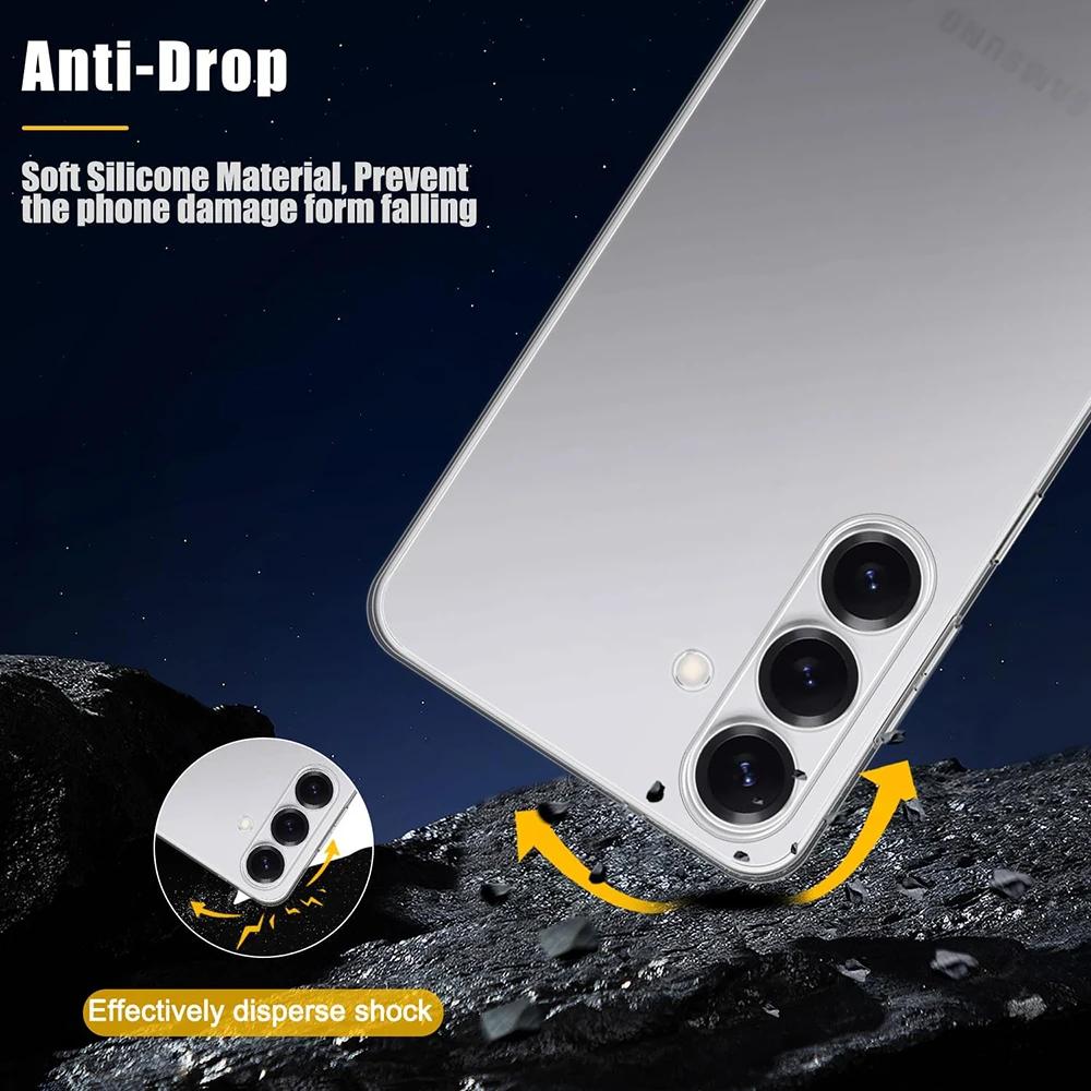 Ultra-Thin Transparent Silicone Back Cover - Soft Case