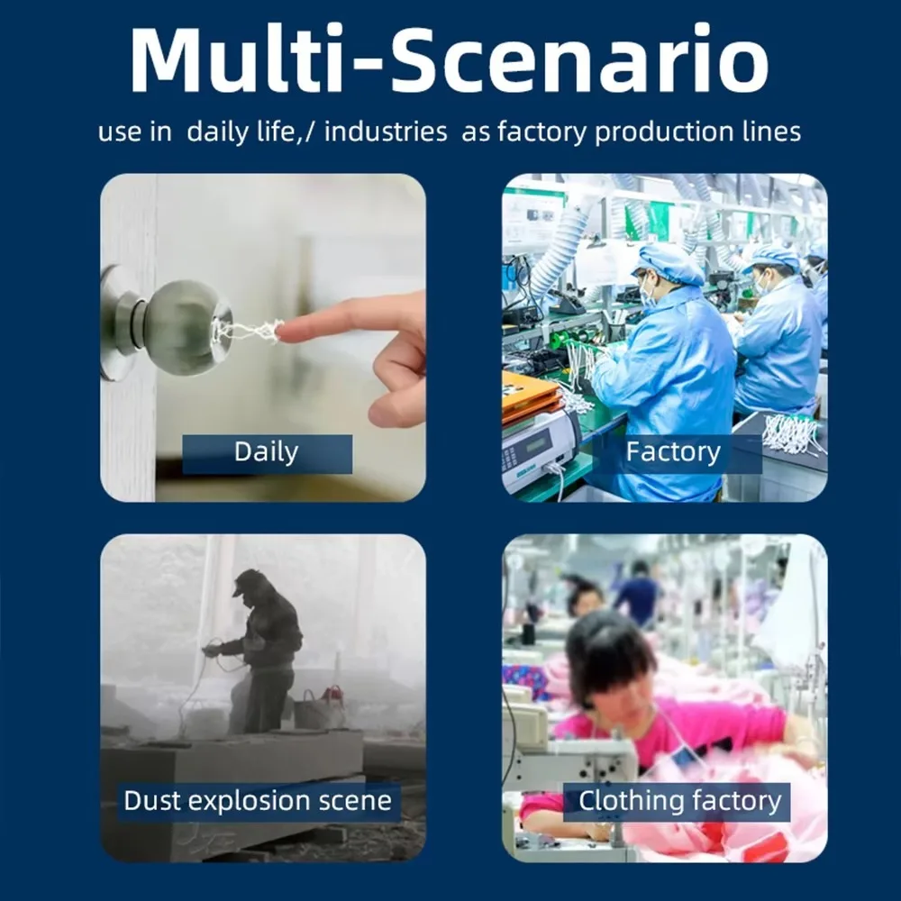 M12-SE 정전기 방지 팔찌 무선 실리콘 인체 정전기 제거기 방수 조절 가능 정전기 제거기