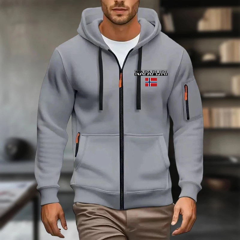 Unisex Retro Oversized Fleece Zipper Hoodie