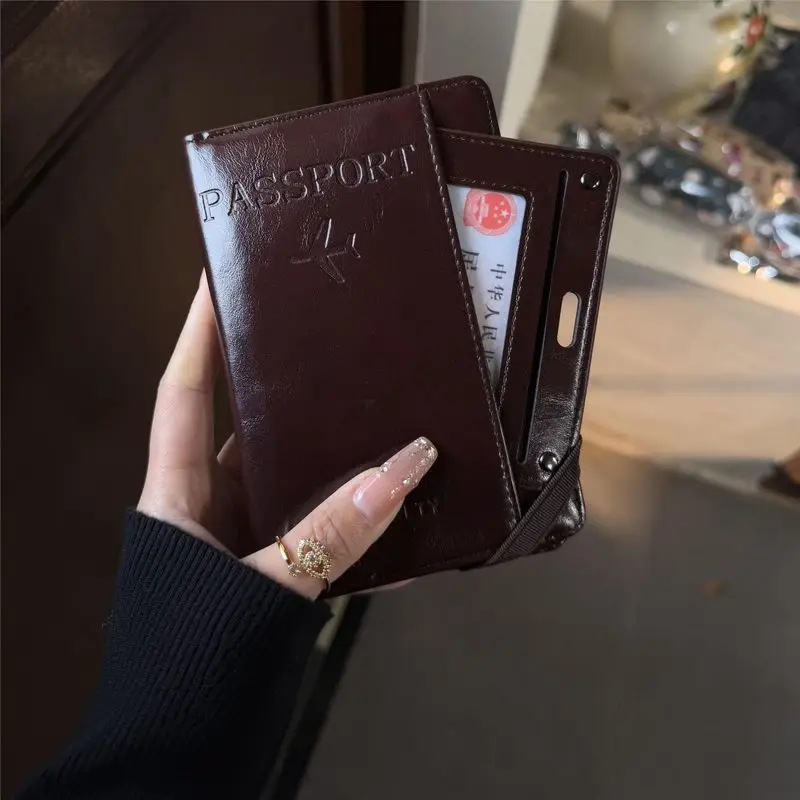 Porta Passaporto Multifunzionale in Pelle, Organizzatore di Documenti da Viaggio con Slot per Biglietti e Carte, per Uomini e Donne - immagine 2