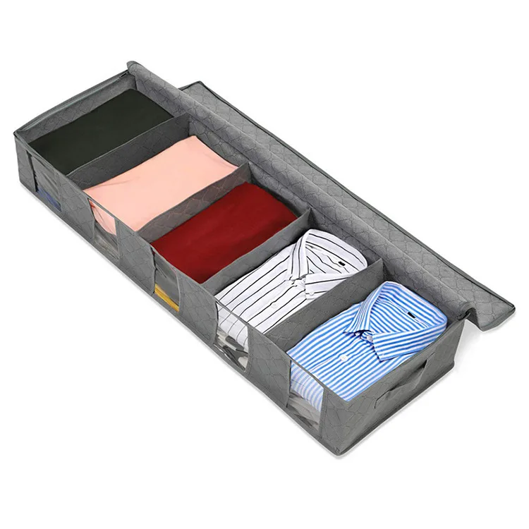 

Folding shirt cotton quilt storage bag dustproof and moisture-proof Japanese non-woven fabric bed bottom storage box