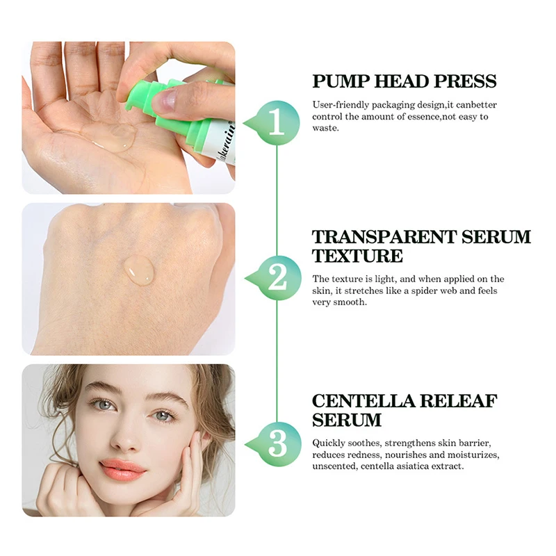Centella Toner 60ml Moisturizing Keratin Care Quickly soothes Unscented Gentle Essence Toner Hydrating korean Facial skinCare 4