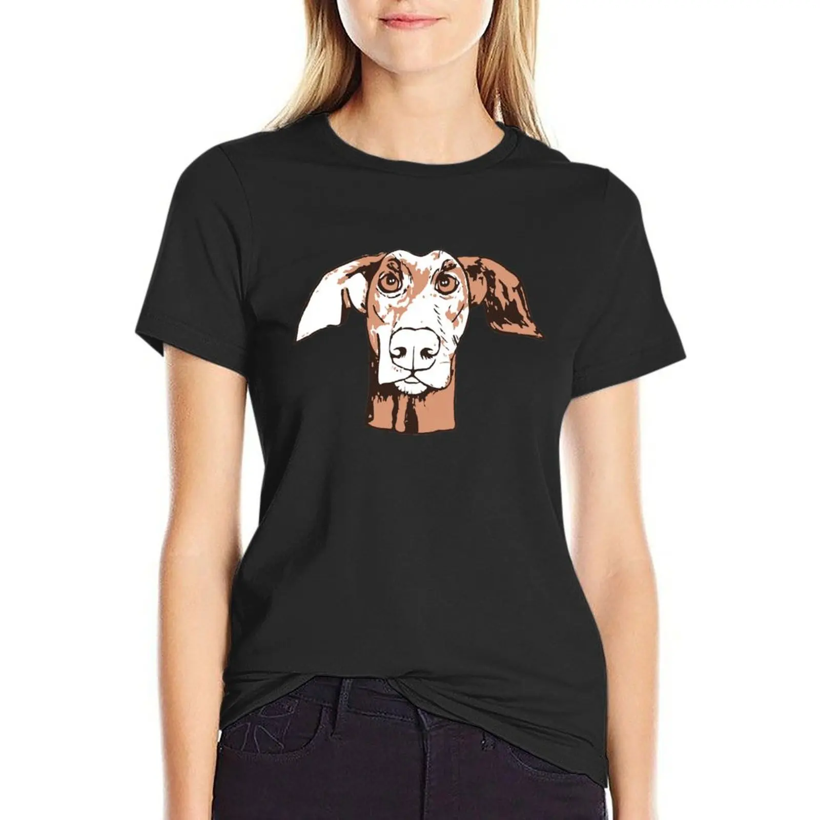 

Quirky doberman T-shirt animal print shirt for girls hippie clothes plus size t shirts for Women loose fit