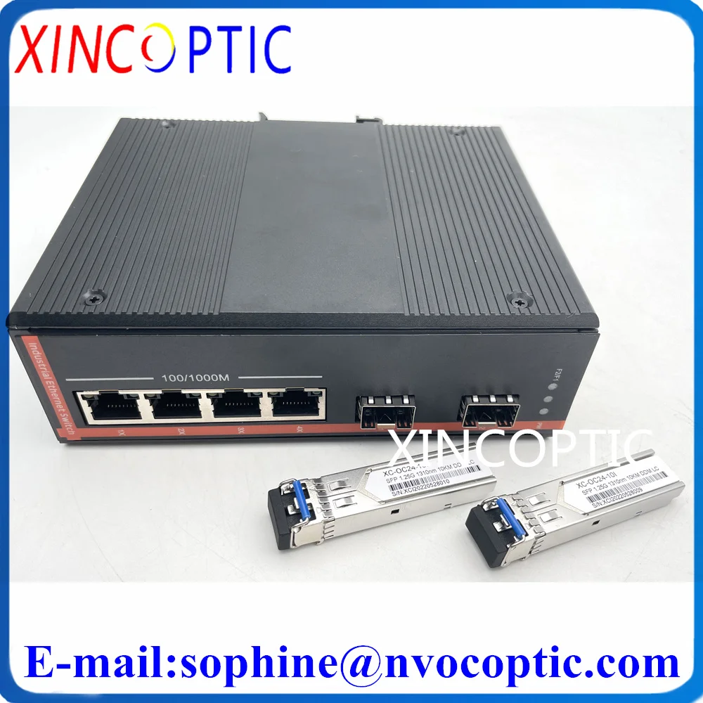 

Коммутатор Gigabit 2 RJ45 и 4 SFP FX, 4 10/100/1000M UTP + 2 Ethernet-волокна с 1,25G MMF SMF Dual LC