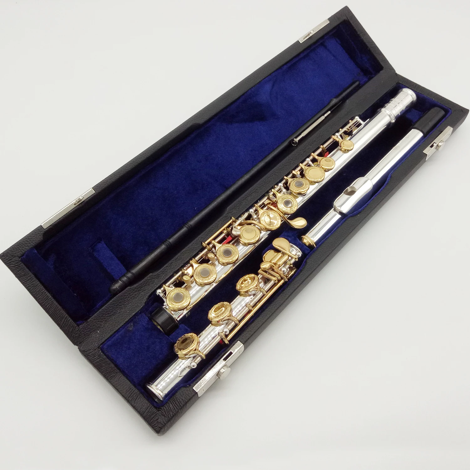 【値下げ】フルート Flute 361 Engraving Keys Gold Plating Flutes B Leg Open Holes 17