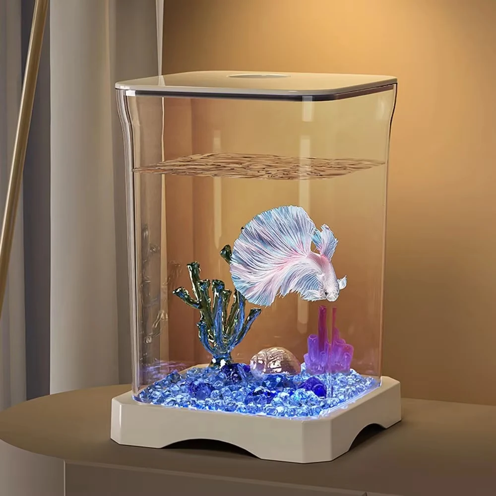 Fish Aquarium 4K High-definition Desktop Acrylic Detachable Transparency Small Multipurpose Amphibian Feeding Box