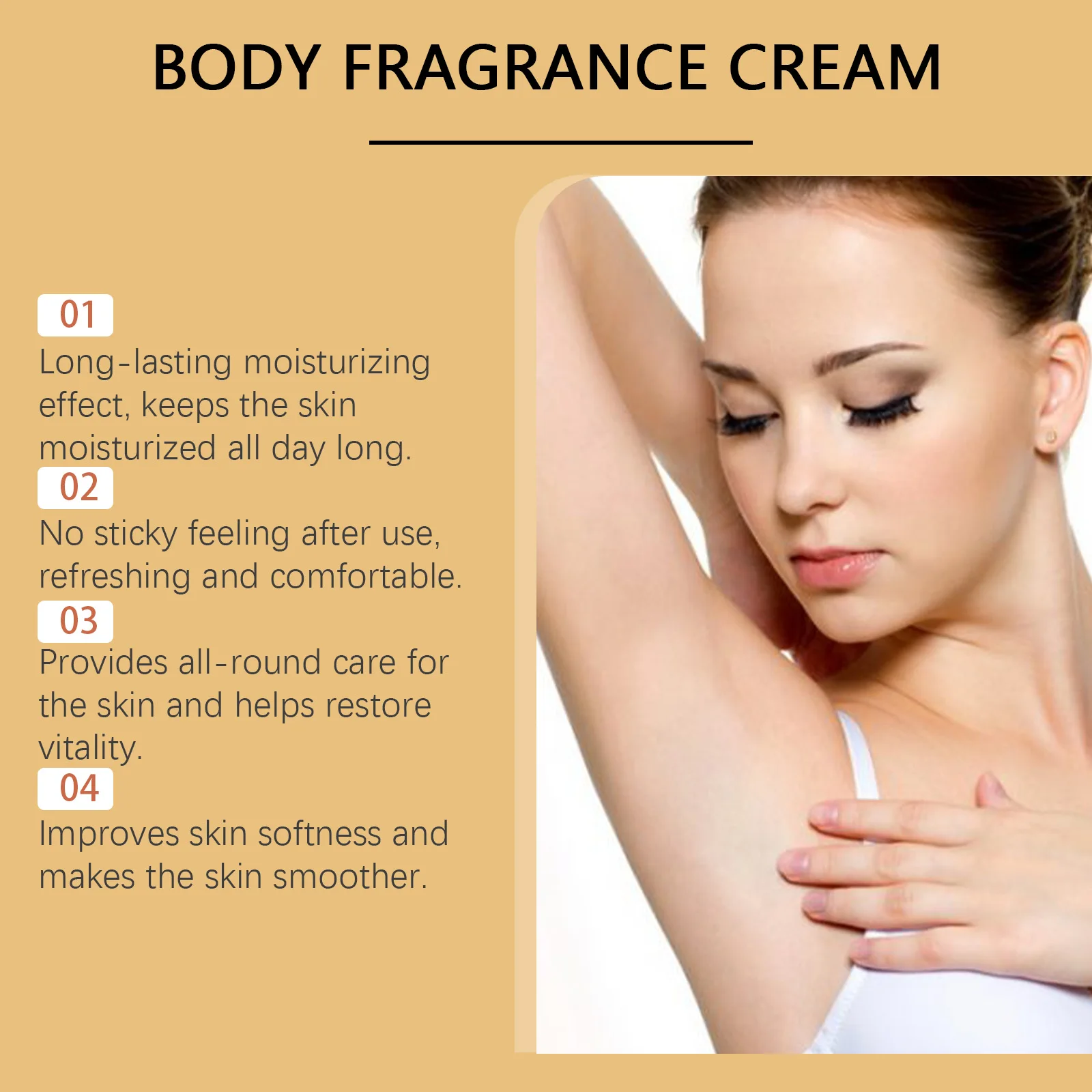 Deodorant Cream for Summer Underarm Odor Remover Anti Sweating Keep Drying Lasting Aroma Armpit Even Skin Tone Refresh Body Care