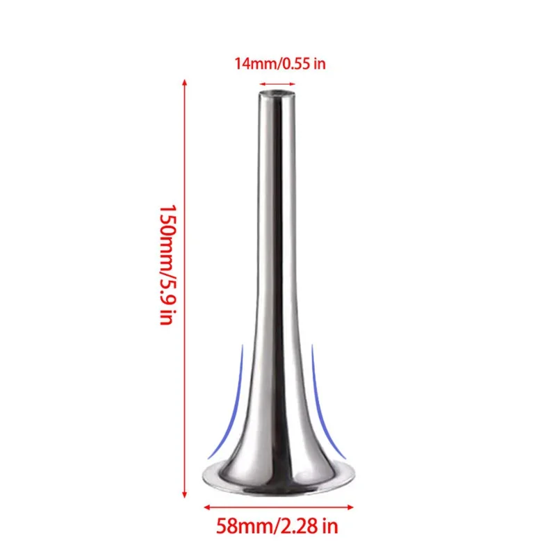 1pc Meat Grinder Enema Accessories Sausage Funnel Stainless Steel Lengthened Arc Enema Tube Large Medium and Small
