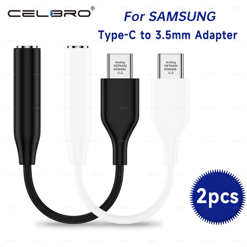 Usb to 3.5mm adapter original for Samsung Galaxy S23 S22 S21 Ultra A54 A53 flip 5