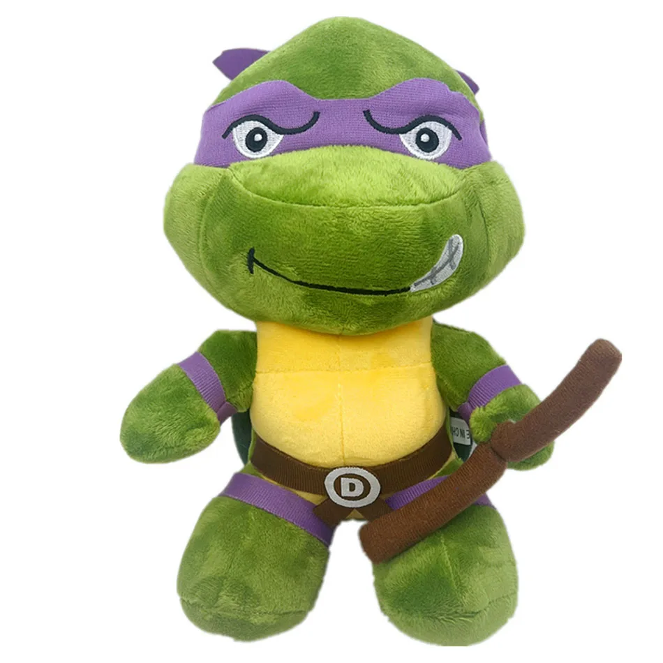 25cm Ninja Turtles Plush Dolls Anime Game TMNT Leo Raph Mike Don Stuffed Animals Decoration Ornament Toys for Kids Birthday Gift