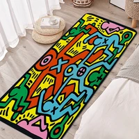 Rug for Bedroom K-Keith Harings Living Room Floor Carpet Anti Slip Entrance Door Doormat Custom Bathroom Mat Home Decorations 2