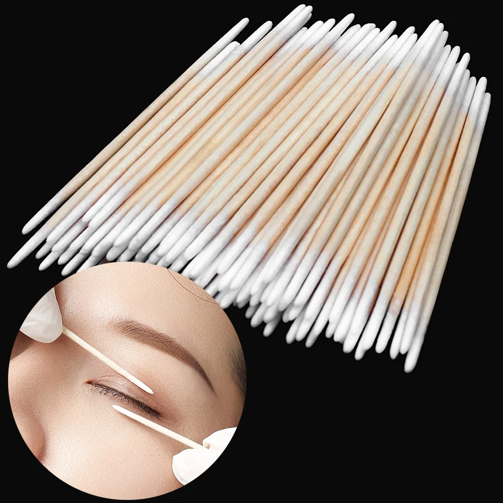 Coton-tige ultra-petit en forme de poulet, 100/200 pièces, brosse de  maquillage en bois, sans peluches, extension de cils, colle, outils  remodelés - AliExpress