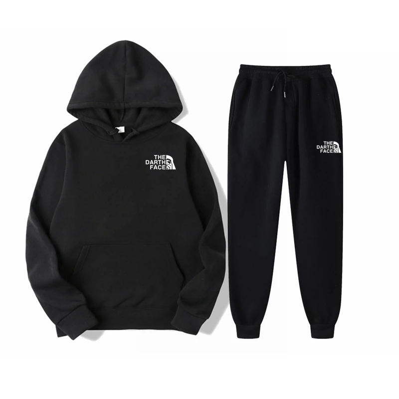 

2024 Spring Brand Men Hoodies Sweatshirt+Sweatpants Suit Autumn Winter Warm Tracksuit Sets Men's Hooded Outwear