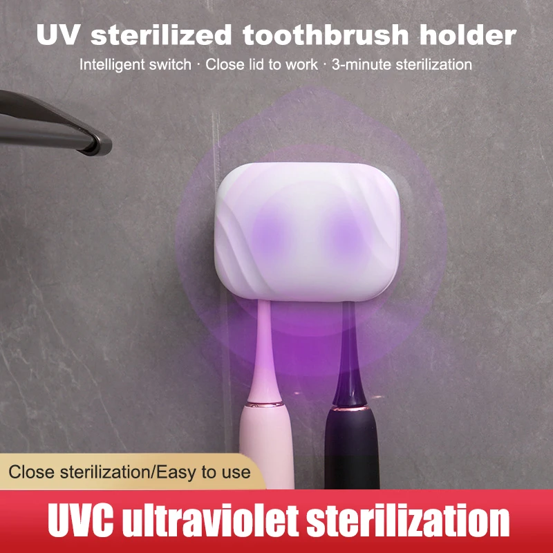 

Blue Light Uv Toothbrush Head Disinfection Box Drying Box Sterilizer Rechargeable Portable Toothbrush Holder