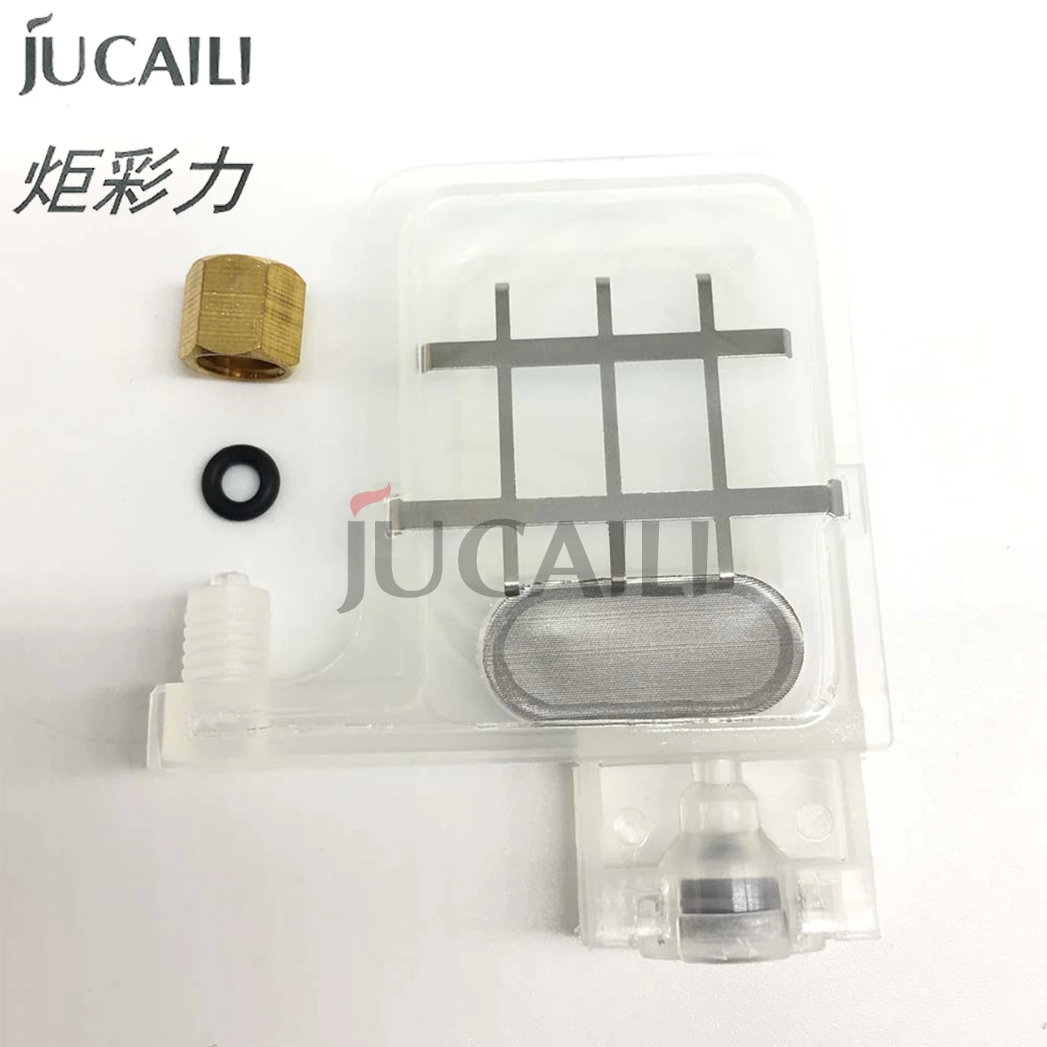 Фото Прозрачный большой чернильный демпфер Jucaili DX5 для EPSON DX5 XP600 4720 I3200 Mutoh Galaxy Xuli, чернильный фильтр с гайкой для принтера №3