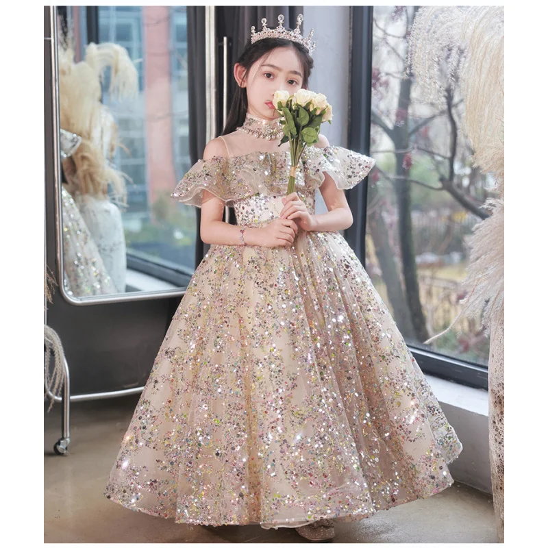 فستان سهرة للفتيات فستان الأميرة فتاة صغيرة خفيفة...