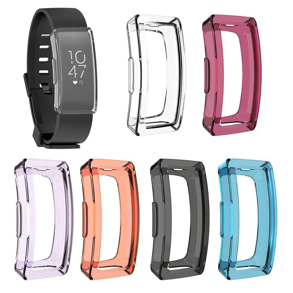 

Watch Protective Case Cover For Fitbit Inspire /Inspire HR Soft Tpu Smartwatch Shockproof Transparent Protector Shell