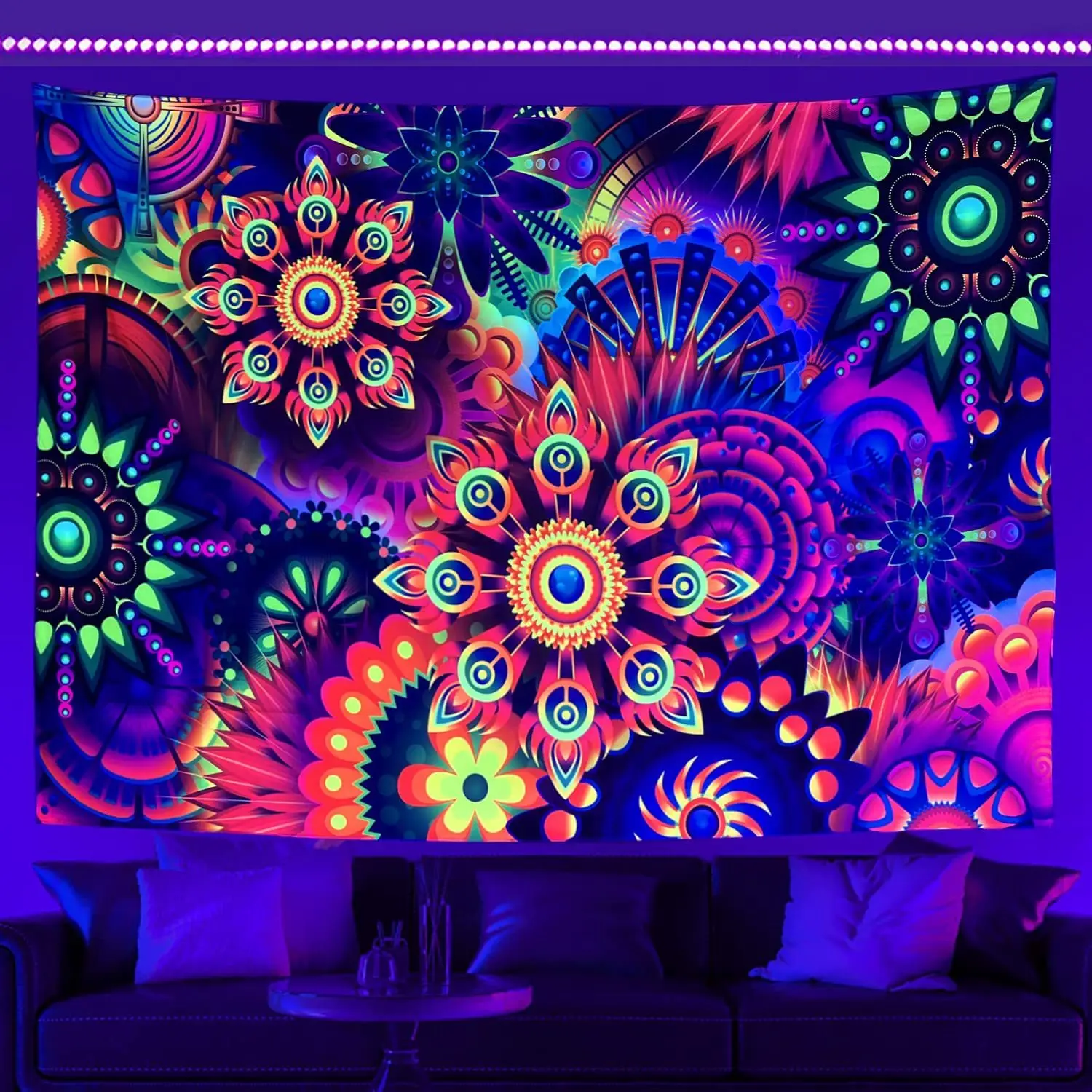 Astronaut UV Fluorescent Tapestry Aesthetics Wall Hanging Hippie Tapestry Bedroom Independent Room Decoration tapestry decorations