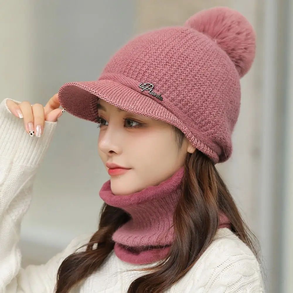 

Warm Knitted Hat High Quality Solid Color Korean Earmuffs Cap Beanie Women